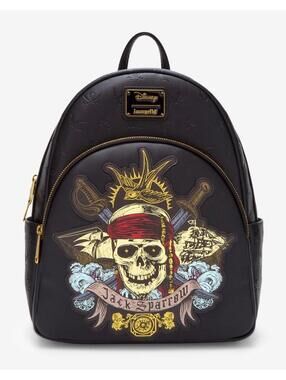 Loungefly POC Jack Sparrow Skull Mini Backpack NWT